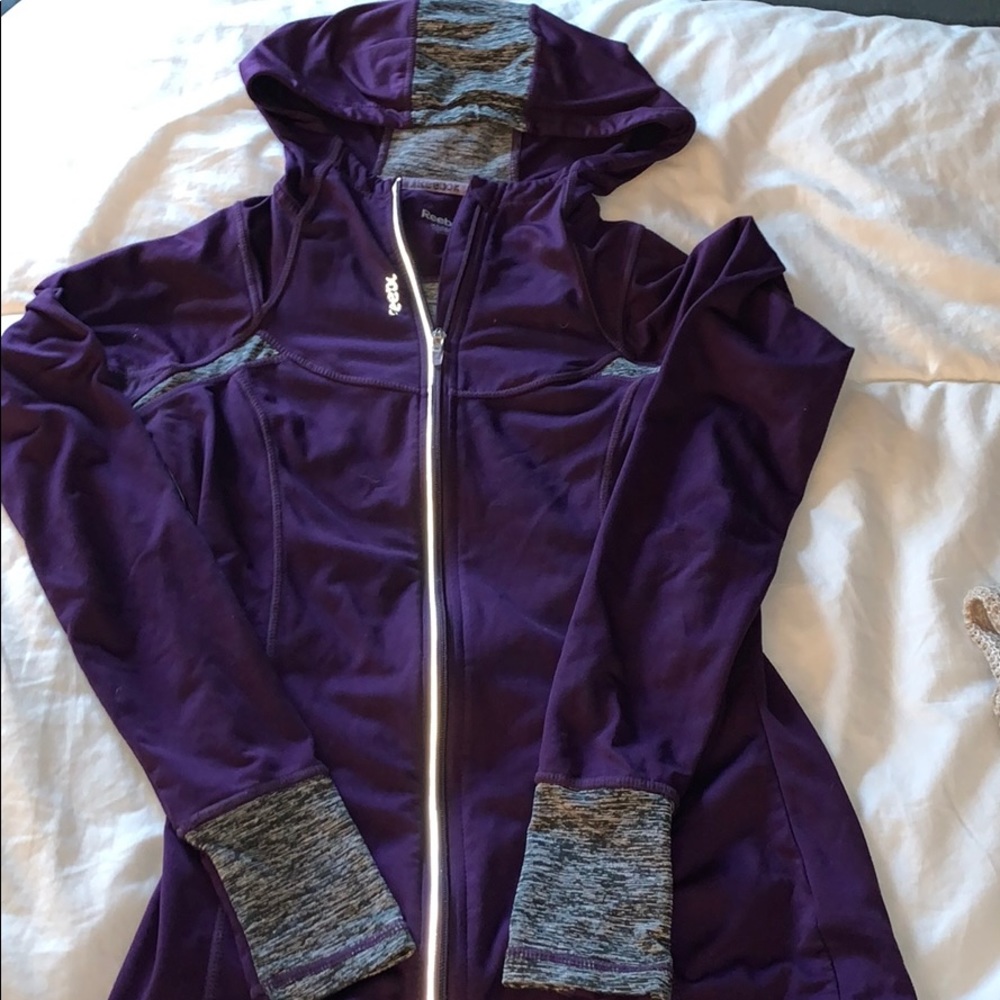 Reebok zip up work out sweatshirt